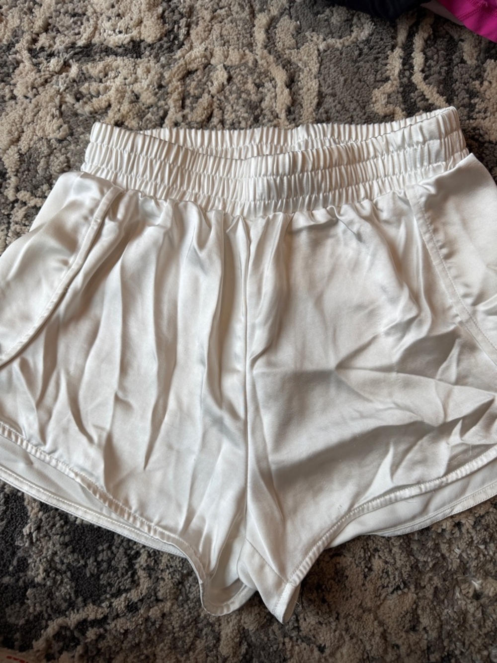 Lulu's White Satin Pajama Set